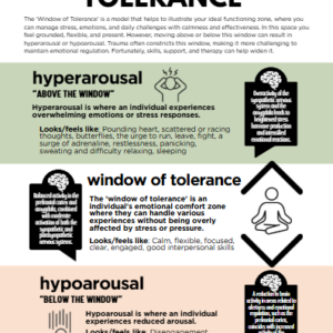 Window of Tolerance worksheet